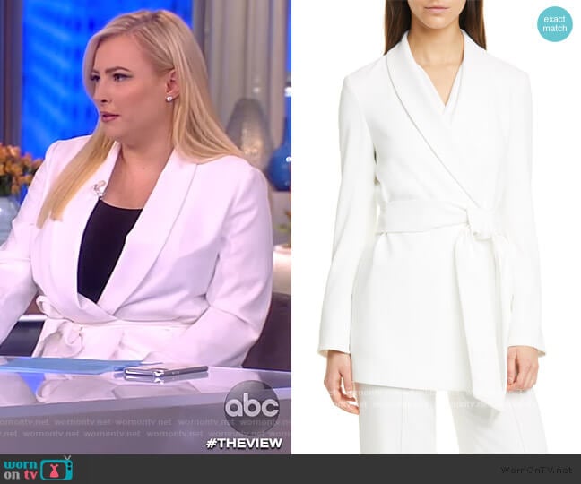 Wheaton Belted Crepe Blazer by Alice + Olivia worn by Meghan McCain on The View