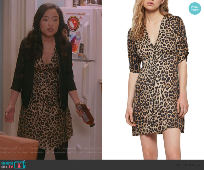 Kota Leppo Print Dress by All Saints worn by Janet (Andrea Bang) on Kims Convenience