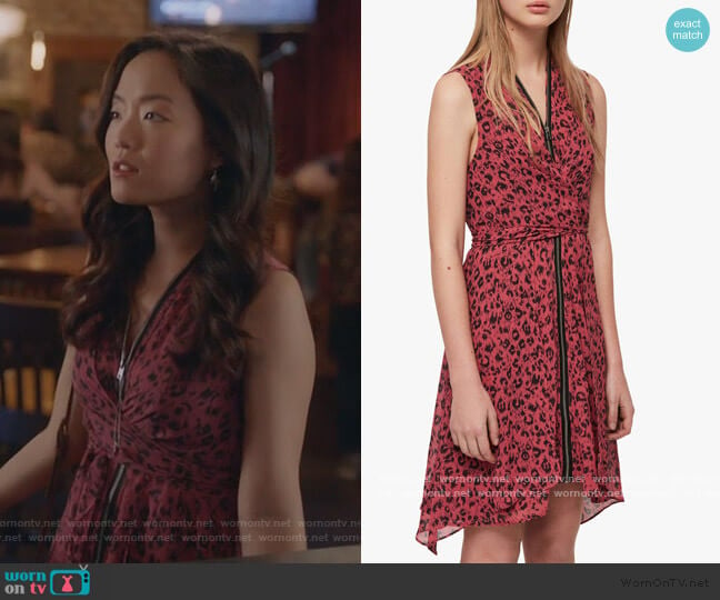 Jayda Roar Dress by All Saints worn by Janet (Andrea Bang) on Kims Convenience