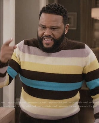 Andre's striped wool sweater on Black-ish