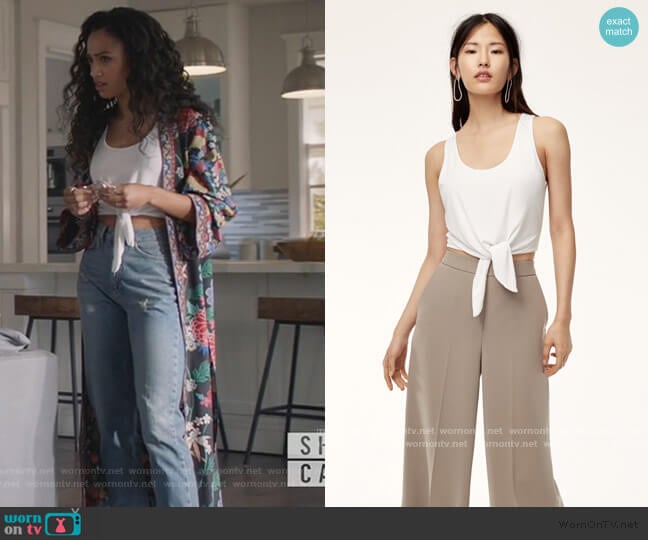 Jeronimo Tank by Aritzia worn by Olivia Baker (Samantha Logan) on All American