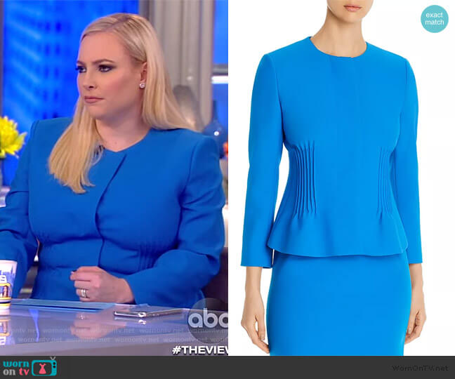 WornOnTV: Meghan’s blue pleated jacket and skirt on The View | Meghan ...