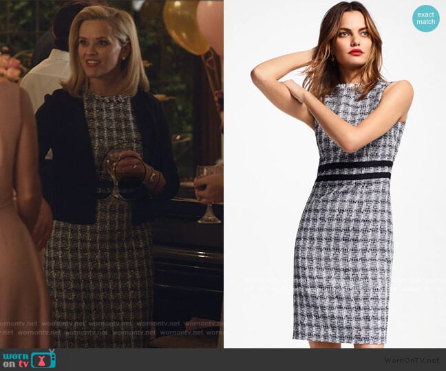 Boucle Sheath Dress by Brooks Brothers worn by Elena Richardson (Reese Witherspoon) on Little Fires Everywhere