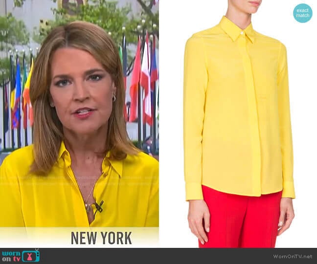 WornOnTV: Savannah’s yellow blouse on Today | Savannah Guthrie ...