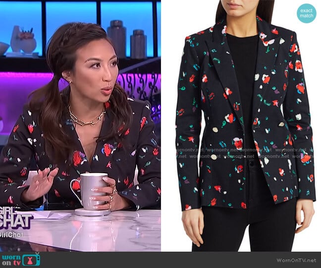 Floral Rodeo Blazer by Derek Lam 10 Crosby worn by Jeannie Mai on The Real