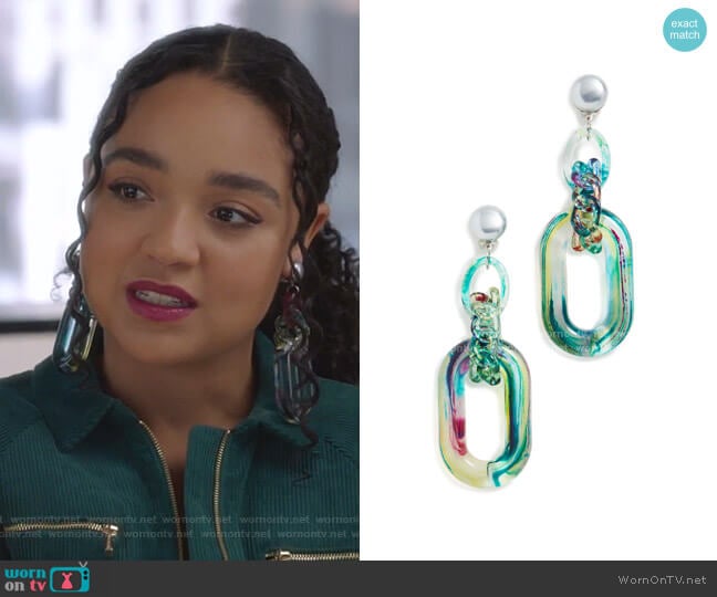 Nobu Earrings by Diana Broussar worn by Kat Edison (Aisha Dee) on The Bold Type