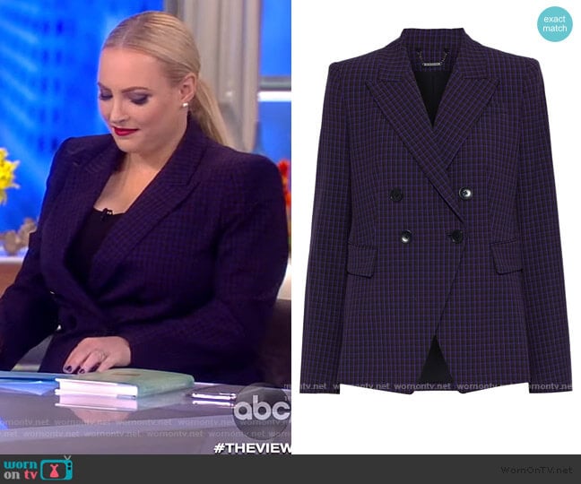 Jezebel Check Blazer by Elie Tahari worn by Meghan McCain on The View