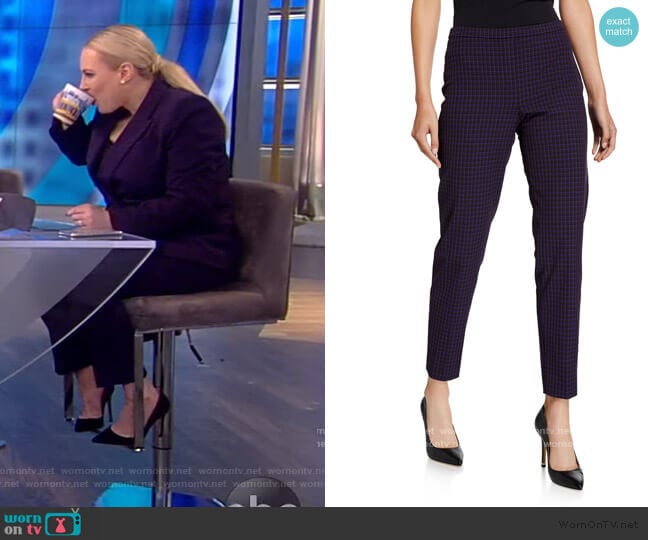 Marcia Check Pants by Elie Tahari worn by Meghan McCain on The View