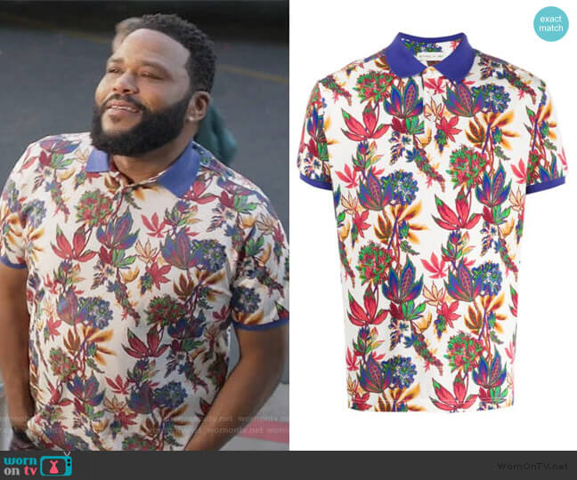 Floral print Polo Shirt by Etro worn by Andre Johnson (Anthony Anderson) on Black-ish