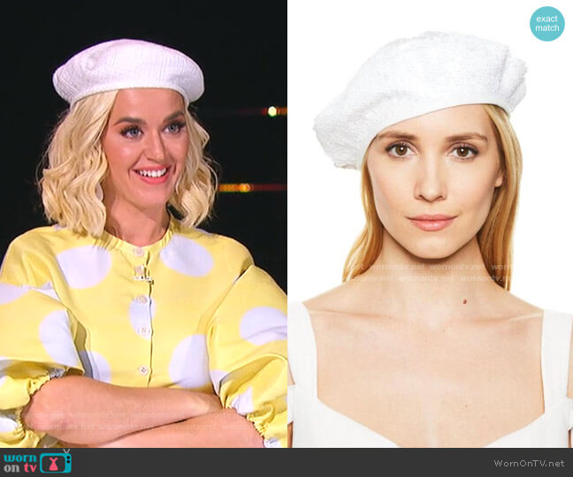 Cher Beret by Eugenia Kim worn by Katy Perry on American Idol