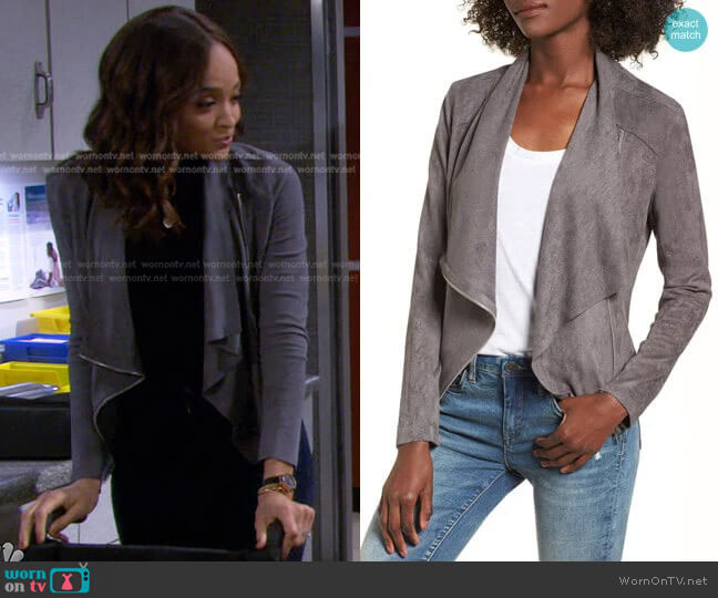 WornOnTV: Lani’s grey draped front jacket on Days of our Lives | Sal ...