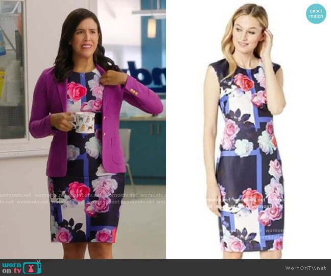 WornOnTV: Shannon’s blue floral sheath dress on Kims Convenience ...