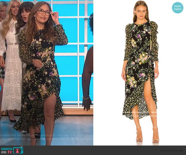 WornOnTV: Carrie’s floral ruffle dress on The Talk | Carrie Inaba ...