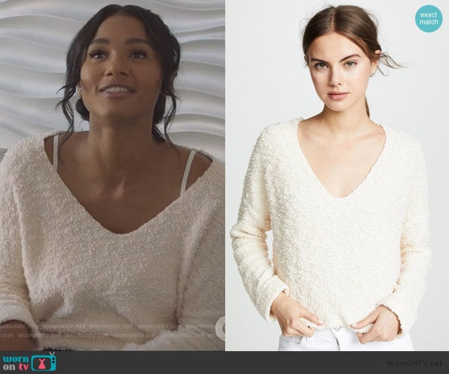 Popcorn Sweater by Free People worn by Layla Keating (Greta Onieogou) on All American