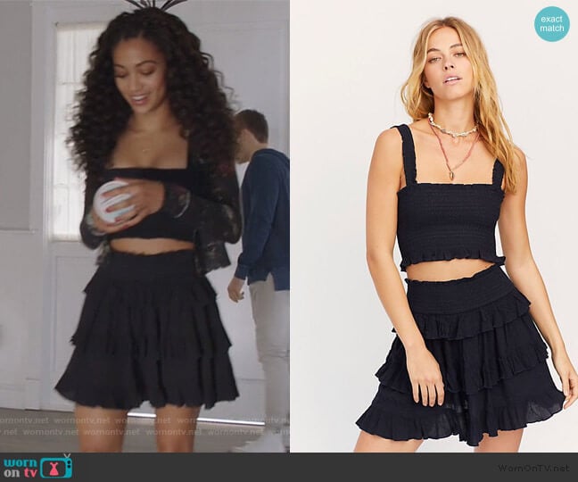 Thalia Set by Free People worn by Olivia Baker (Samantha Logan) on All American