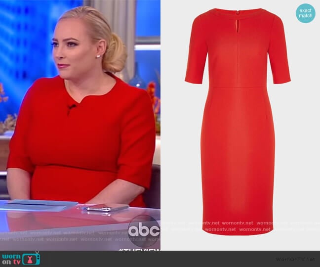 WornOnTV: Meghan’s red keyhole sheath dress on The View | Meghan McCain ...