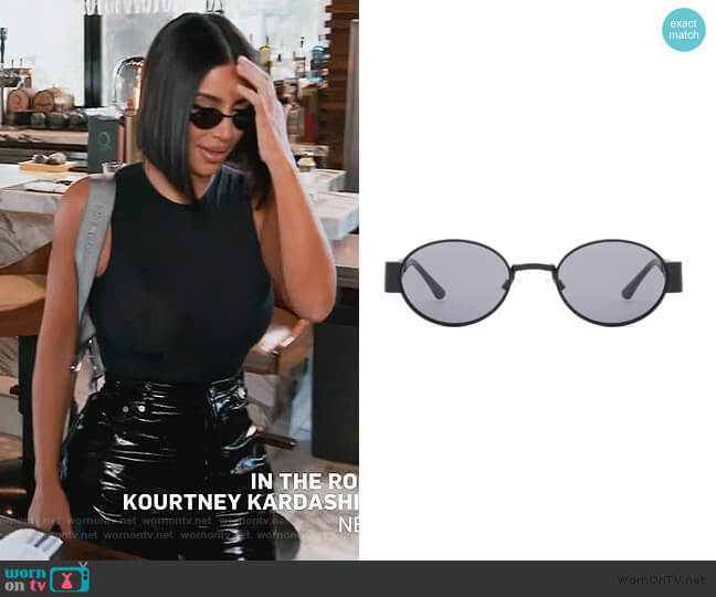 Indra Sunglasses by Carolina Lemke x Kim Kardashian West worn by Kim Kardashian on Keeping Up with the Kardashians