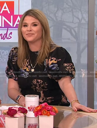 Jenna’s black embroidered dress on Today