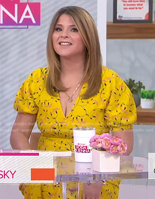 Jenna's yellow floral v-neck dress on Today