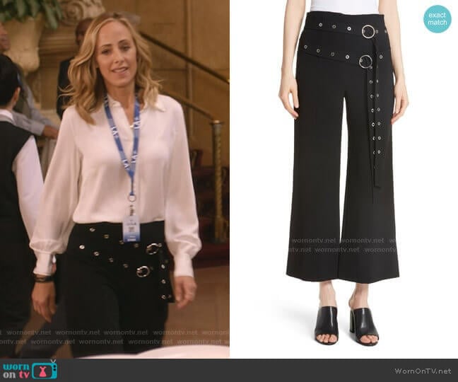 Jessi Double Belt Pants by Cinq a Sept worn by Teddy Altman (Kim Raver) on Greys Anatomy