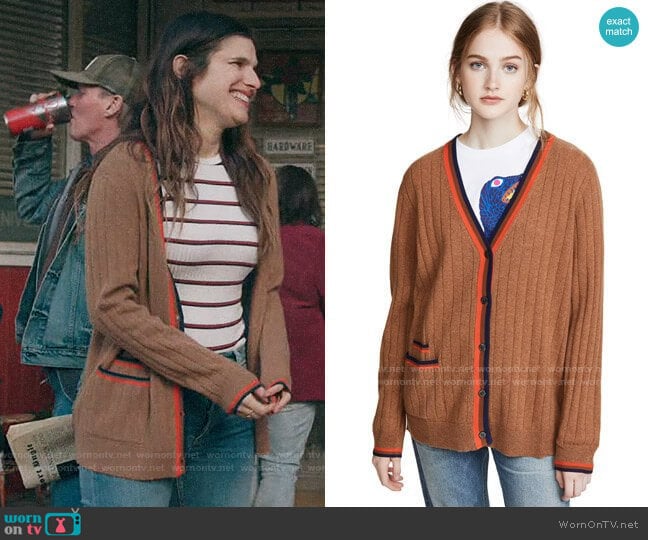 WornOnTV: Rio’s striped top and tan cardigan on Bless This Mess | Lake ...