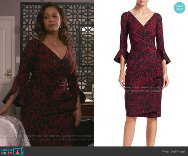 WornOnTV: Catherine’s red leopard print wrap dress on Greys Anatomy ...