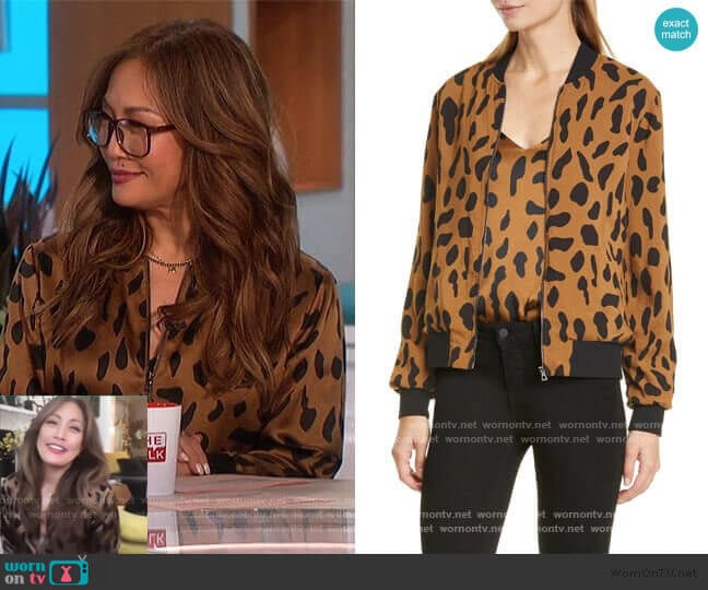 WornOnTV: Carrie’s leopard satin bomber jacket on The Talk | Carrie ...