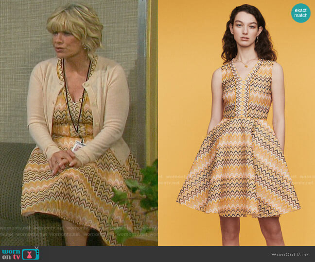 Maje Reinetta Dress worn by Kayla Brady (Mary Beth Evans) on Days of our Lives