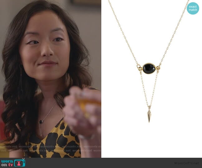 Onyx Point Necklace by Peggy Li worn by Janet (Andrea Bang) on Kims Convenience