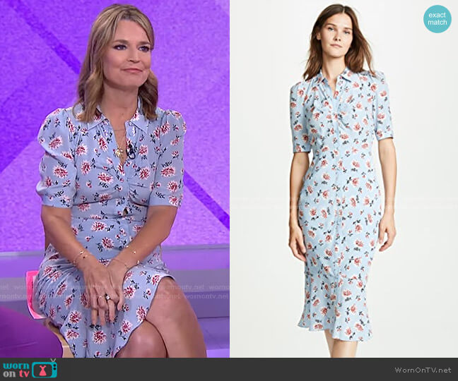 WornOnTV: Savannah’s blue floral shirtdress on Today | Savannah Guthrie ...