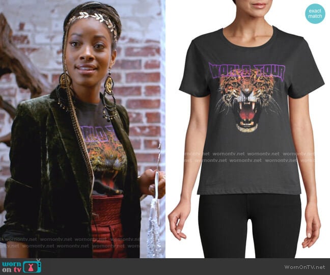 Tiger World Tour Graphic Cotton Tee by Prince Peter Collections worn by Yana (Kiandra Richardson) on Empire