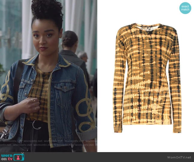 Tie-dye Cotton Shirt by Proenza Schouler worn by Kat Edison (Aisha Dee) on The Bold Type