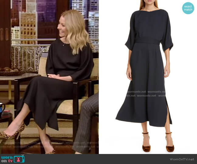 Lyss Midi Dress by Rachel Comey worn by Kelly Ripa on Live with Kelly and Mark