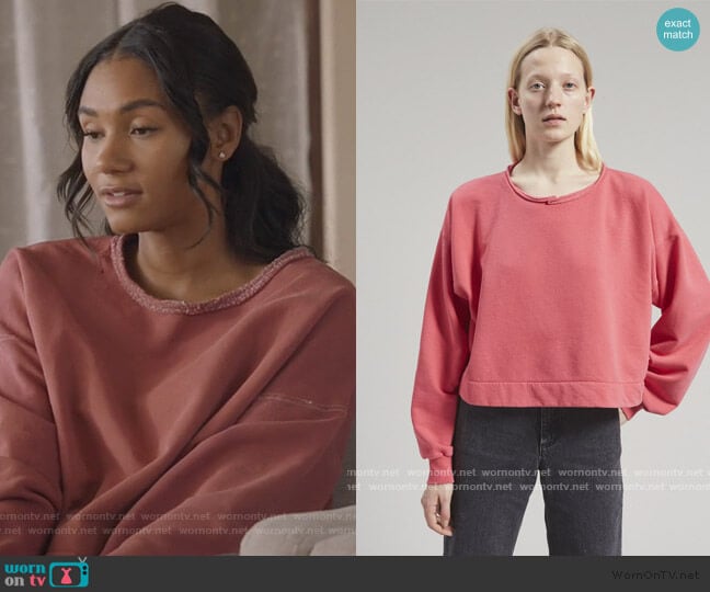 Mingle Sweatshirt by Rachel Comey worn by Layla Keating (Greta Onieogou) on All American