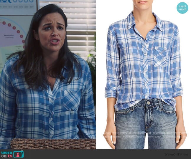 Hunter Plaid Shirt by Rails worn by Amy Santiago (Melissa Fumero) on Brooklyn Nine-Nine