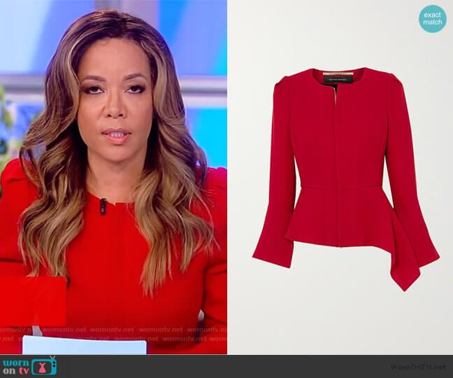 Noto Assymetric Jacket by Roland Mouret worn by Sunny Hostin on The View