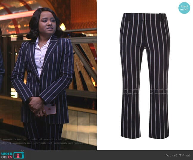 Striped Crop Pants by Derek Lam 10 Crosby worn by Rhyon Nicole Brown on Empire