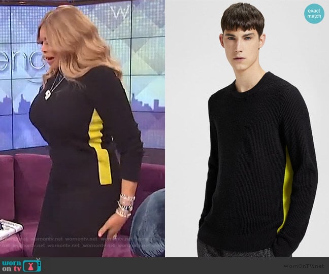 Side Striped Sweater by Theory worn by Wendy Williams on The Wendy Williams Show