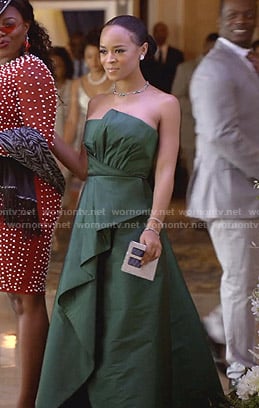 Tiana's green strapless gown on Empire