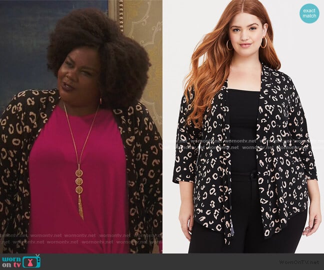 WornOnTV: Trudy Judy’s black leopard cardigan on Brooklyn Nine-Nine ...