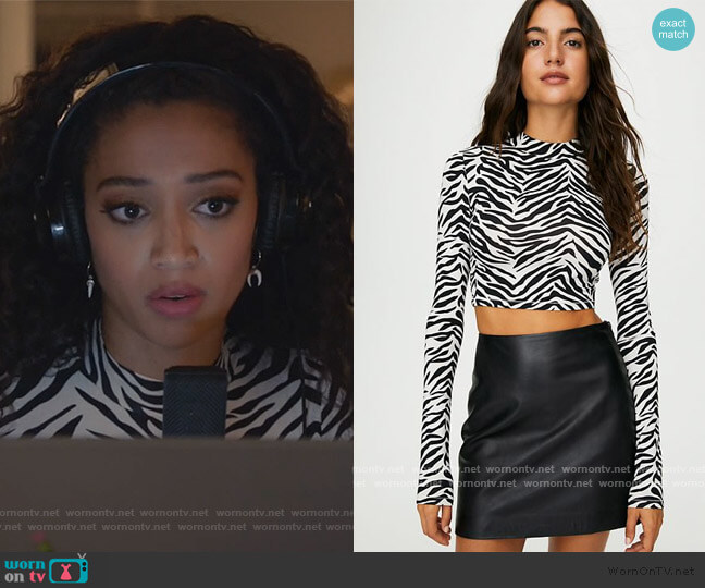 Janessa Longsleeve by Wilfred Free worn by Olivia Baker (Samantha Logan) on All American