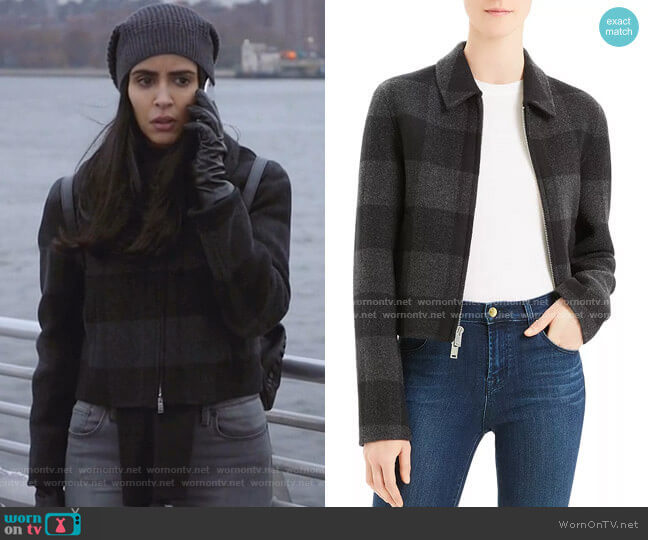 WornOnTV: Saanvi’s grey buffalo check jacket on Manifest | Parveen Kaur ...