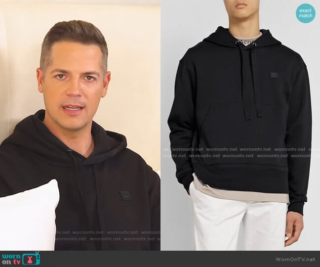 Logo-Appliquéd Hoodie by Acne Studios worn by Jason Kennedy on E! News