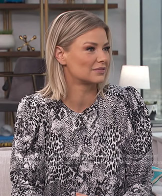 Ariana Madix’s animal print mini dress on E! News Daily Pop