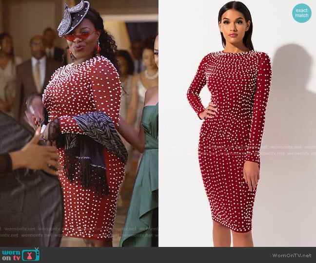 Covered in Pearls Dress by Akira Label worn by Porsha Taylor (Ta'Rhonda Jones) on Empire