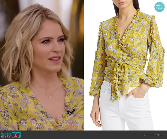 Odilo Flora Wrap Top by Alexis worn by Sara Haines on Good Morning America