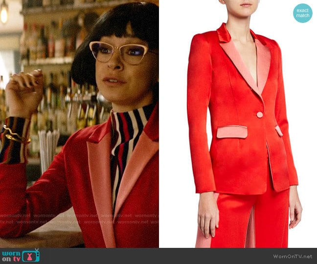 Alexis Nevra Blazer worn by Pepper Smith (Julia Chan) on Katy Keene