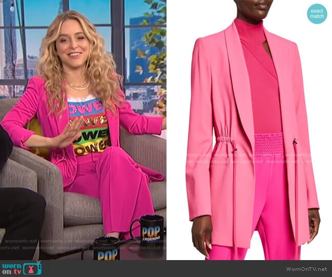 Kylie Drawstring Blazer by Alice + Olivia worn by Jenny Mollen on E! News