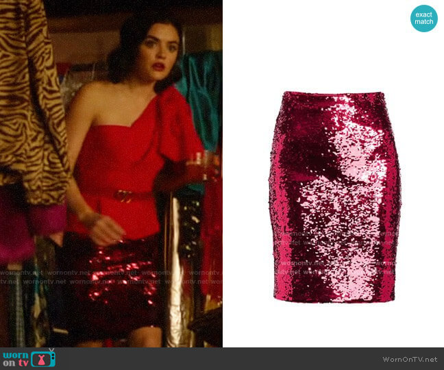 Alice + Olivia Ramos Sequin Skirt  worn by Katy Keene (Lucy Hale) on Katy Keene