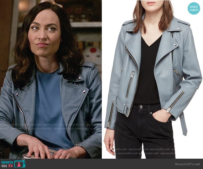 All Saints Balfern Jacket worn by Nora Darhk (Courtney Ford) on Legends of Tomorrow